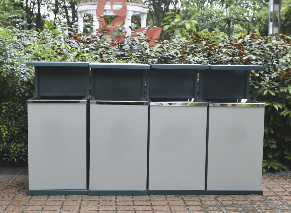 Cubo de basura para exterior para decoración de jardín HW-64